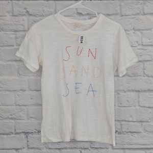 🍃Current Air Sun Sand Sea White Tee Shirt Top